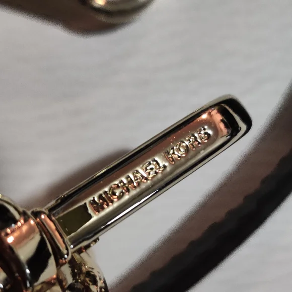 Michael Kors Bag Replacement Strap 44" Navy Blue Leather Gold Chain Hardware - Picture 3 of 3